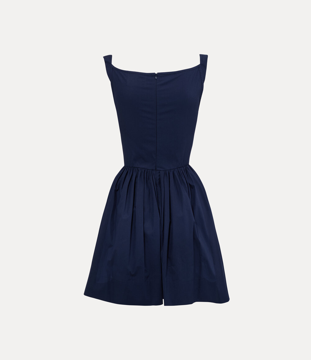 Vivienne Westwood Mini Sunday Dress in Navy Blue, view 3