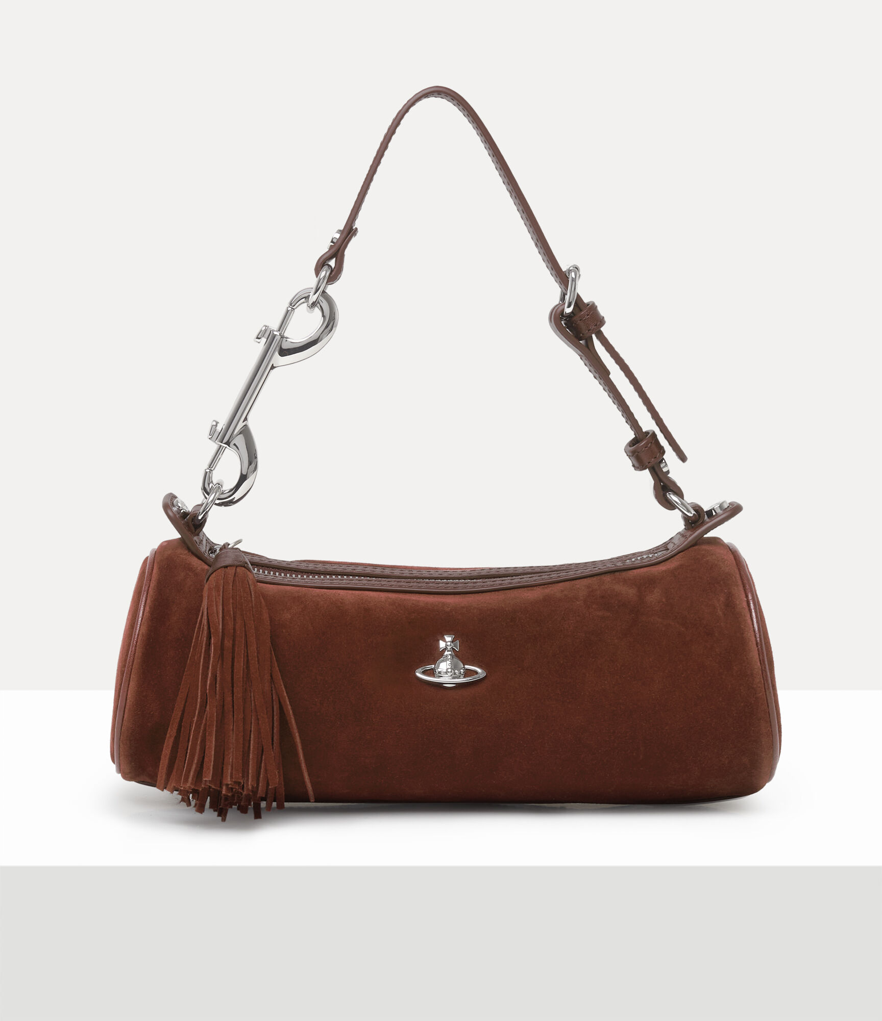 Vivienne Westwood Cindy Cylinder Bag Leather Chocolate-brown