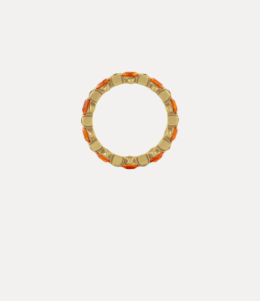 Vivienne Westwood Warwick Ring in Gold Citrine Cz, view 4