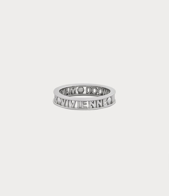 Vivienne Westwood Westminster Ring In Rhodium-925-