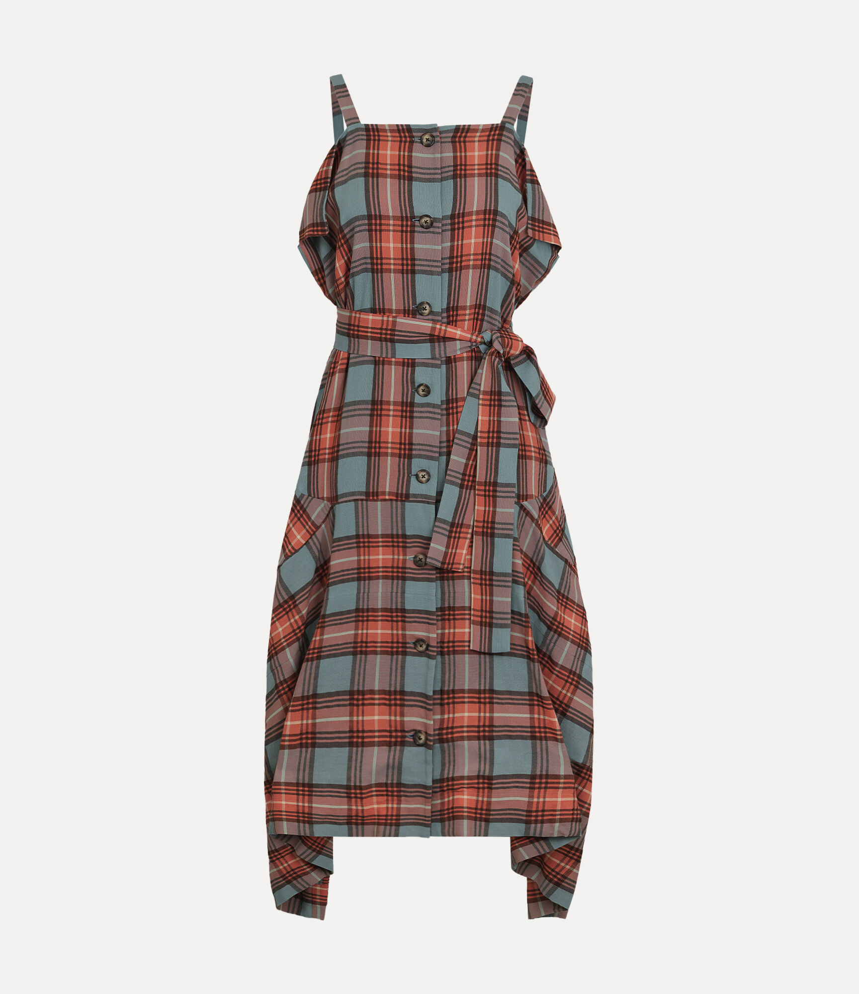 See Through Check Jumper Skirt