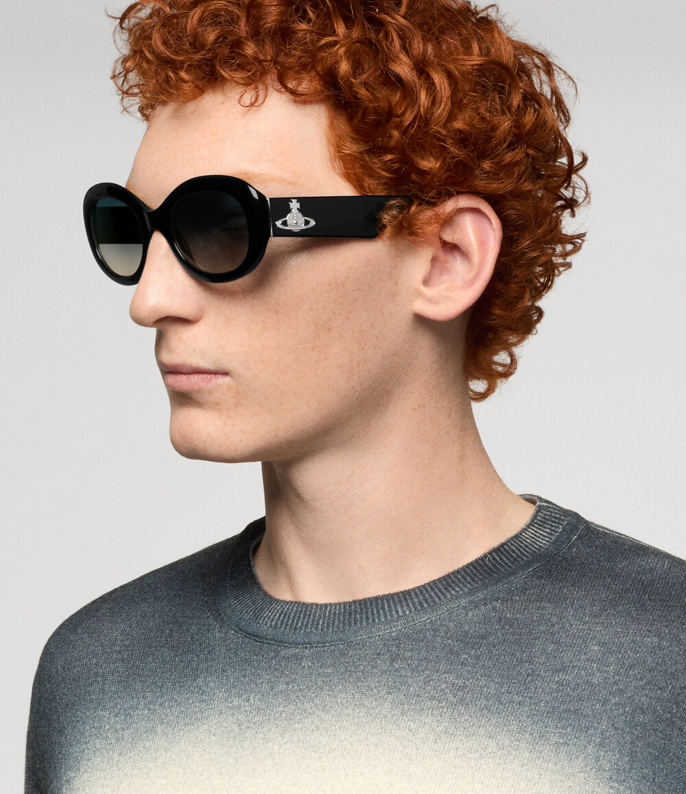 Vivienne Westwood Vivienne Sunglasses in Black, view 5