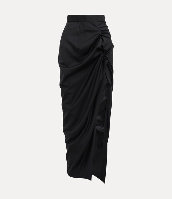 Vivienne Westwood Long Side Panther Skirt In Black