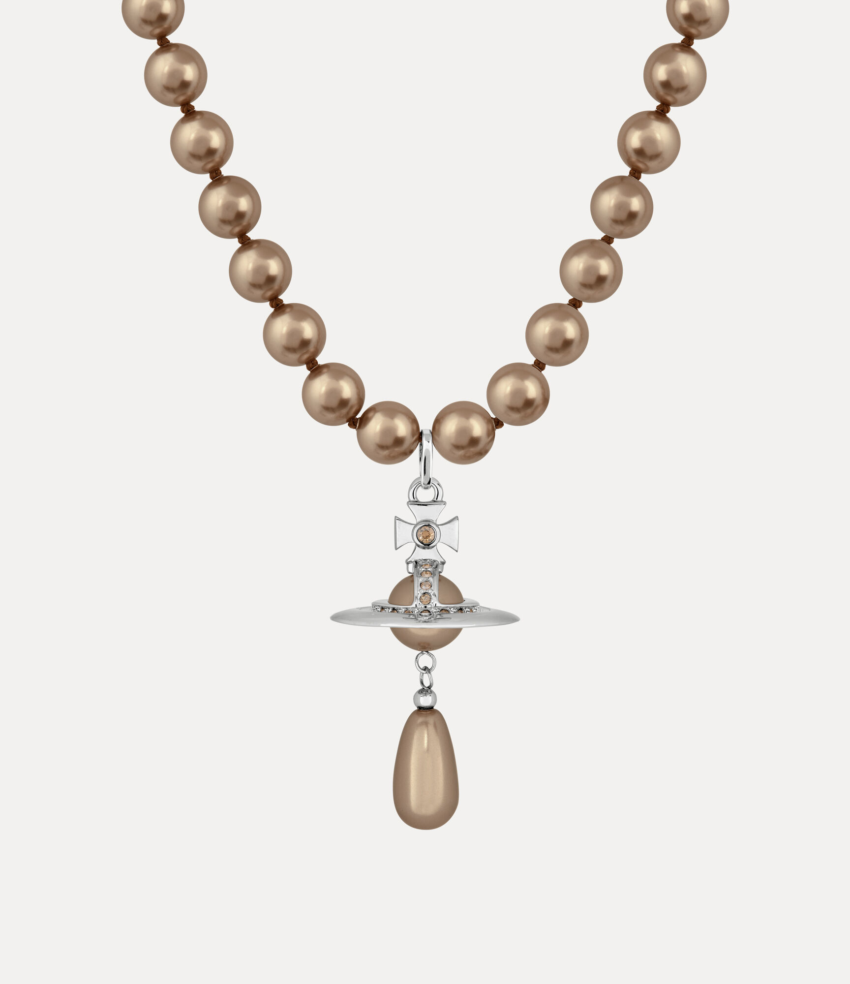 One Row Pearl Drop Choker   large image number 2
