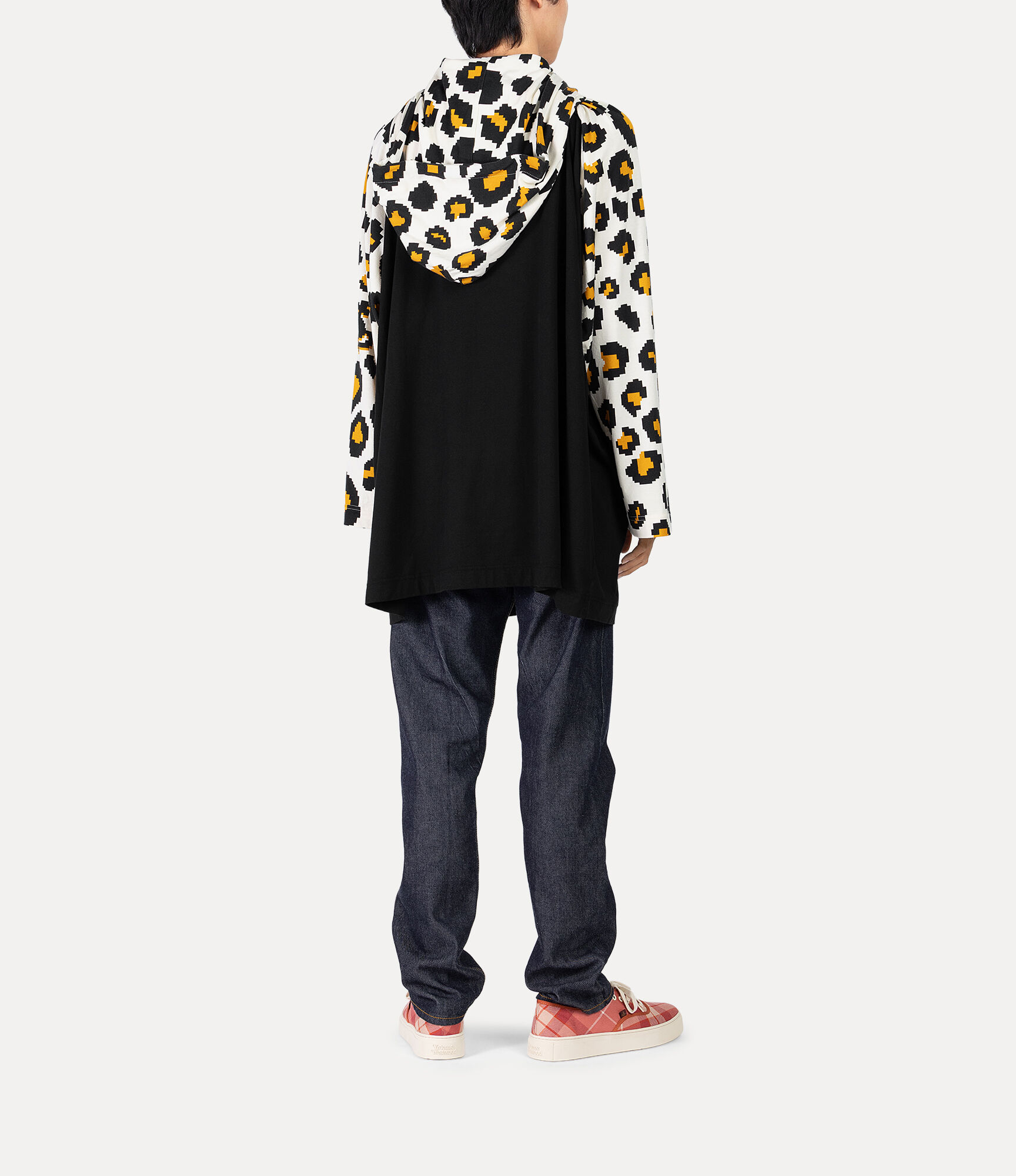 Halftone Bear Hood Ls T-Shirt  large image number 3