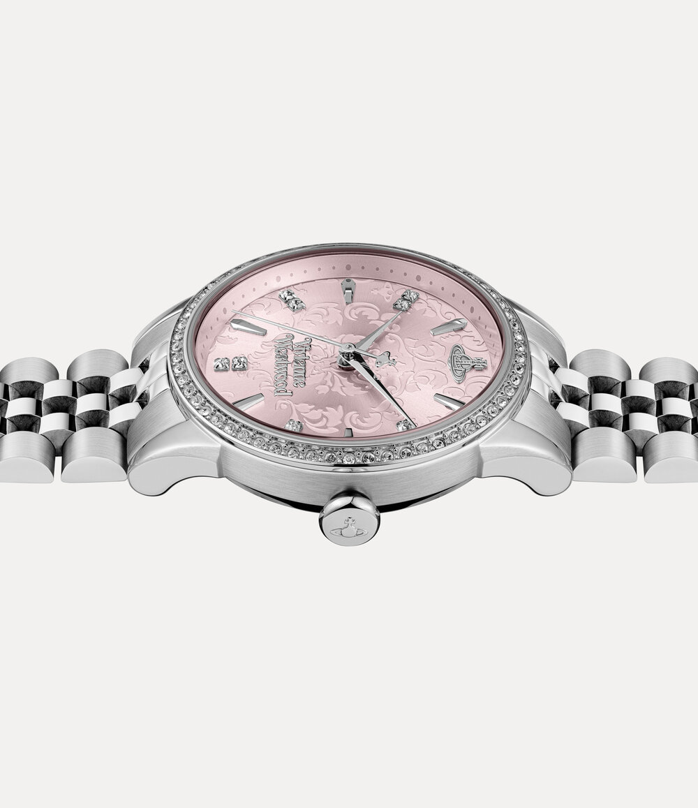 Vivienne Westwood Little Wallace Watch in Silver / Pink, view 3