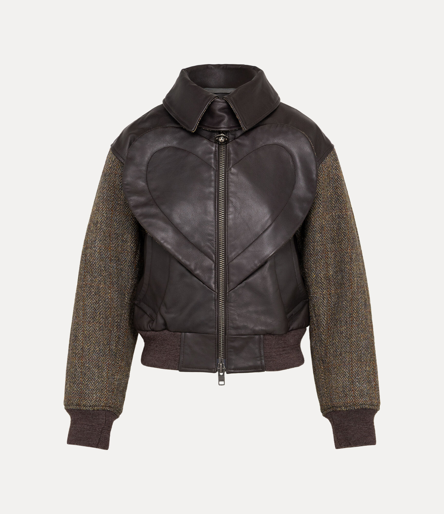 Sheep Leather Harris Tweed Love Blouson