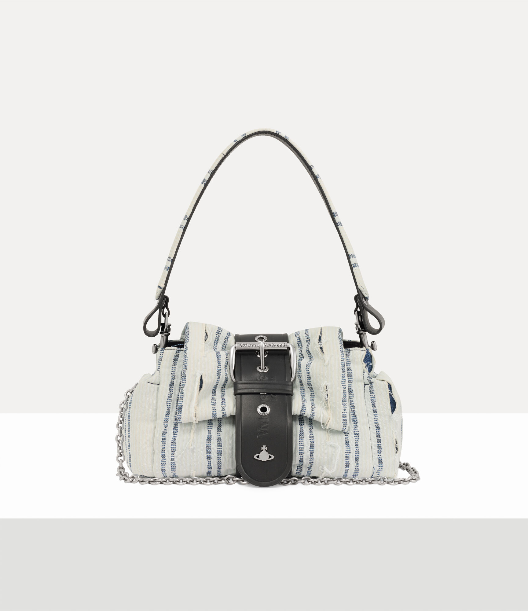 Hazel Treasure Handbag in DENIM-STRIPES | Vivienne Westwood®