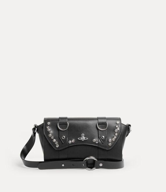 Vivienne Westwood Kimmy Crossbody Smooth Leather + Studs 1 Black