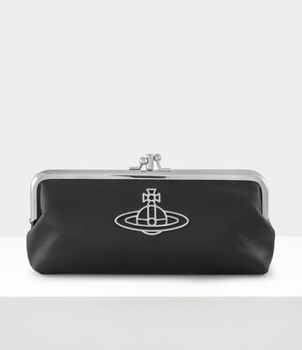 Thin line orb db frame purse with chain