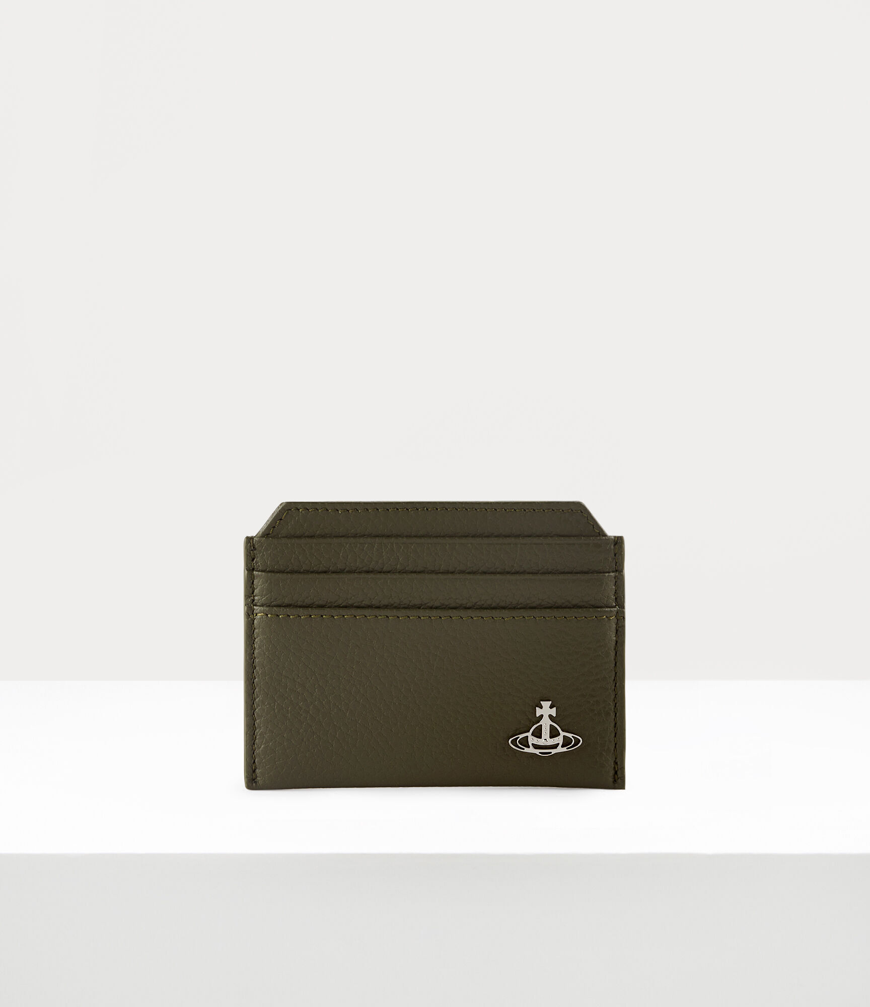 Grain leather slim card holder  large image number 1
