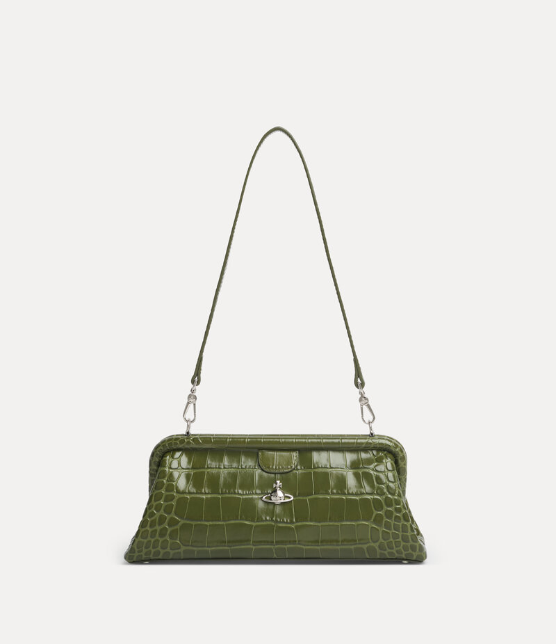 Vivienne Westwood Jane Frame Purse in Khaki