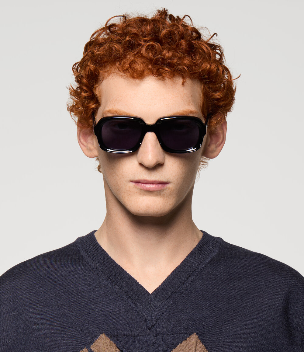Vivienne Westwood Claude Sunglasses in Black, view 2
