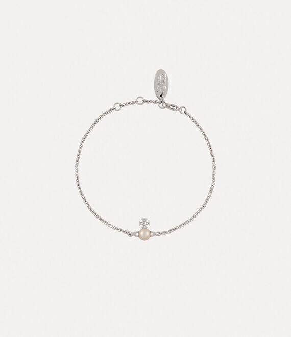 Balbina Bracelet in PLATINUM-CREAM-Pearl | Vivienne Westwood® Balbina Bracelet in PLATINUM-CREAM-Pearl | Vivienne Westwood®