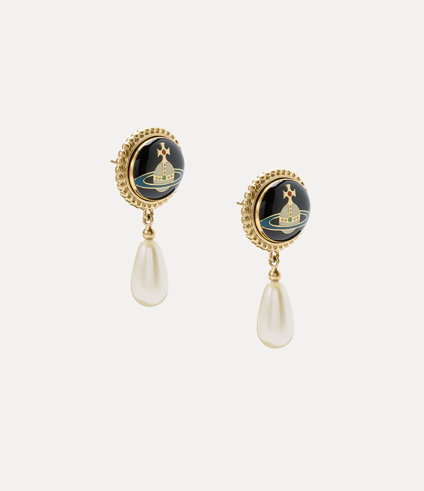 Enamel Button Earrings  large image number 3