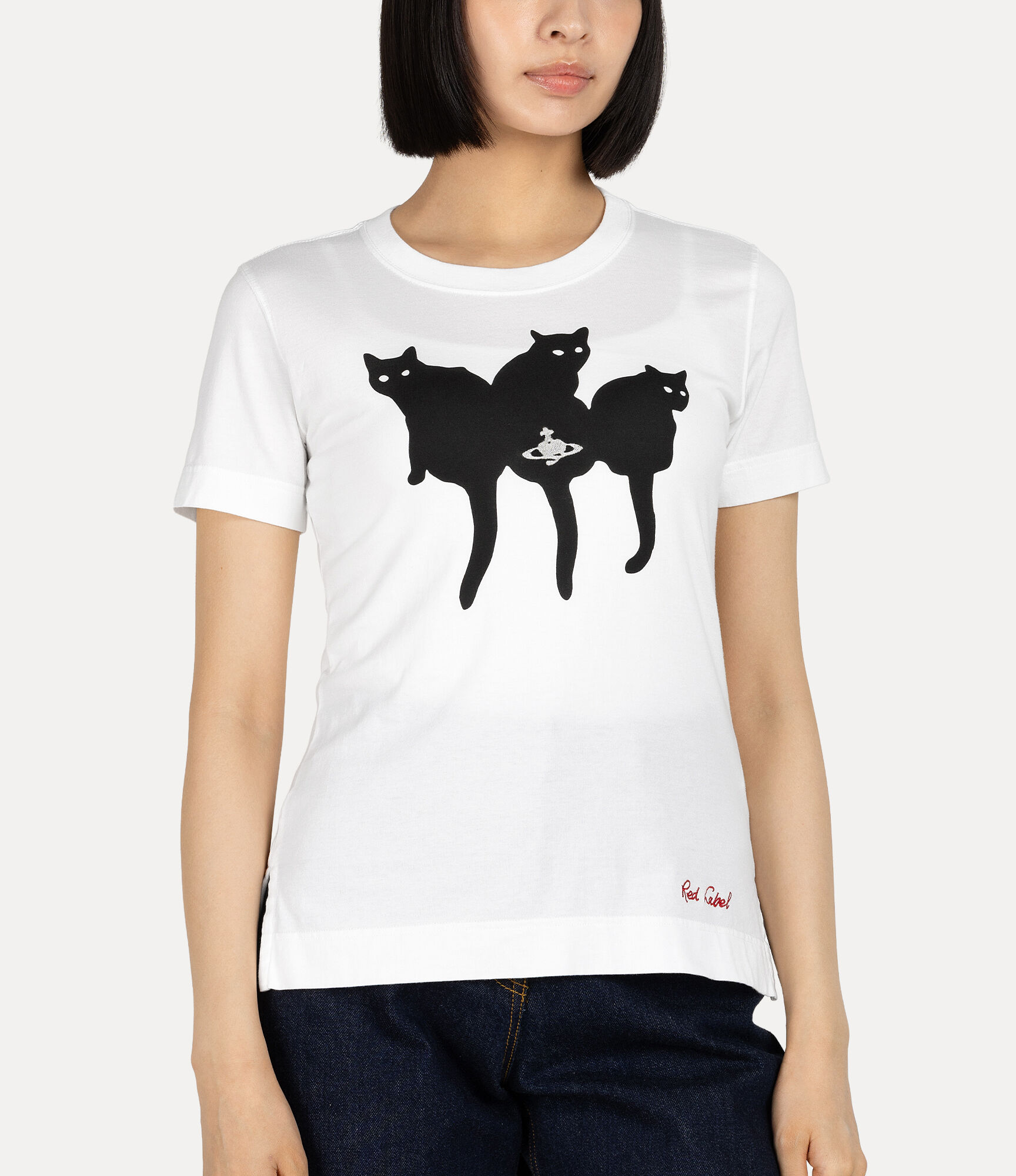 Cat Print Classic T-shirt in WHITE | Vivienne Westwood®