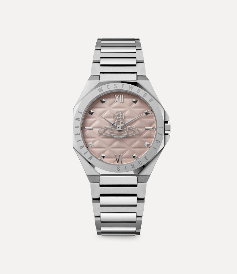 Vivienne Westwood Aldgate Watch -Pink-and-silver -Pink-and-silver
