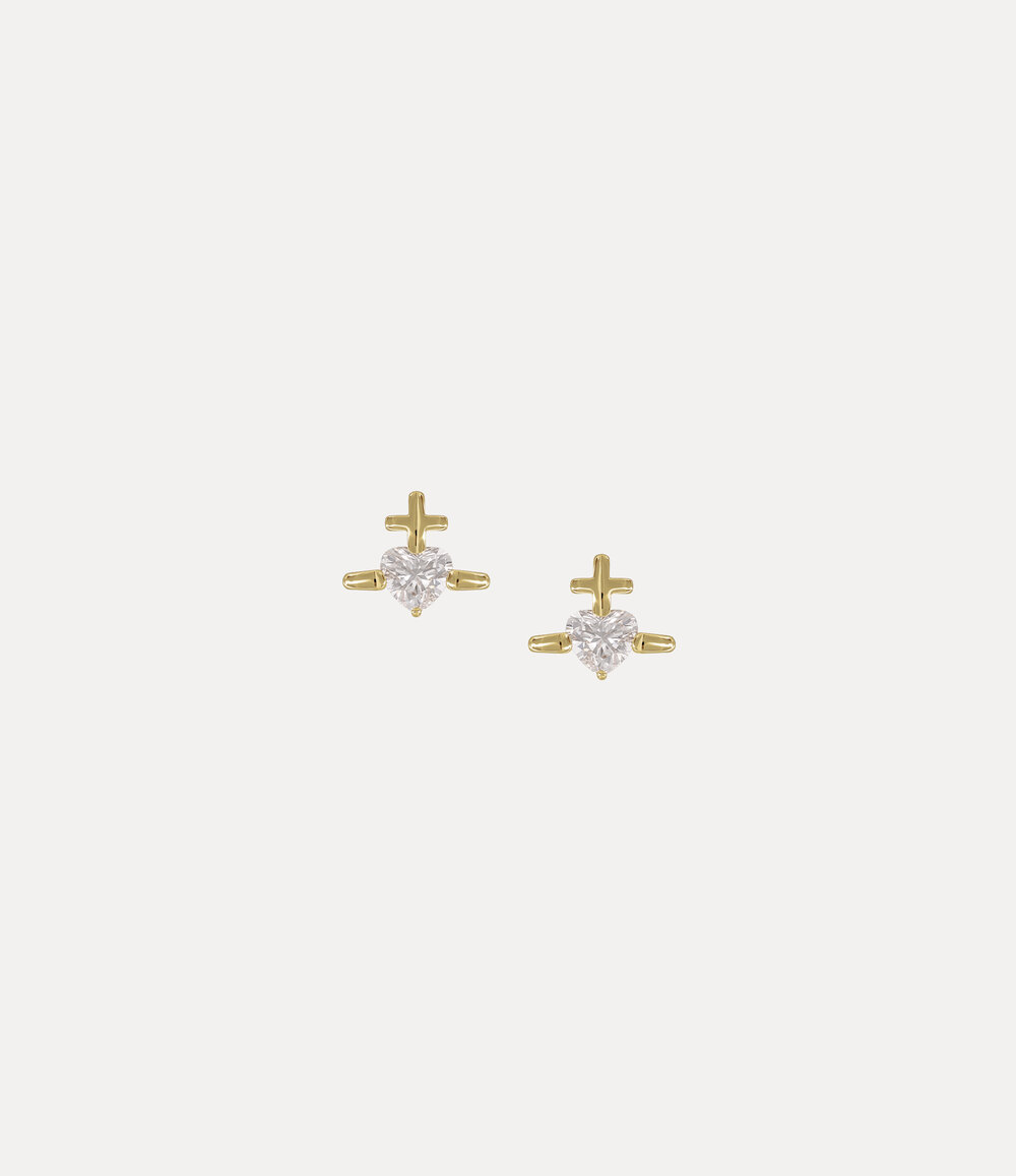 Vivienne Westwood Valentine's Gold Heart Earrings