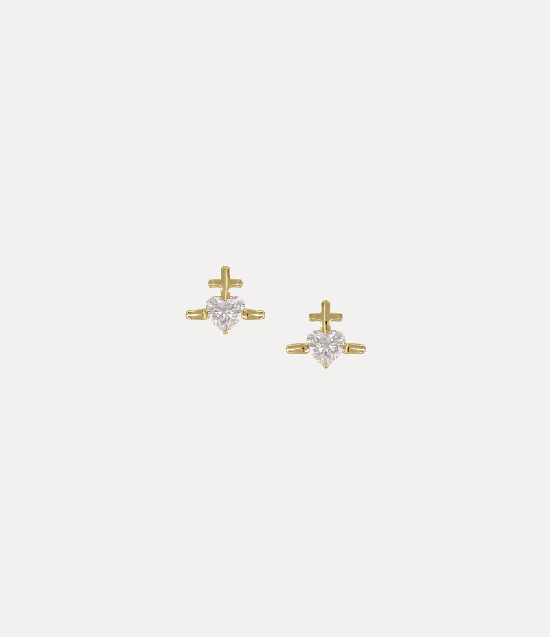 Vivienne Westwood Valentine's Gold Heart Earrings