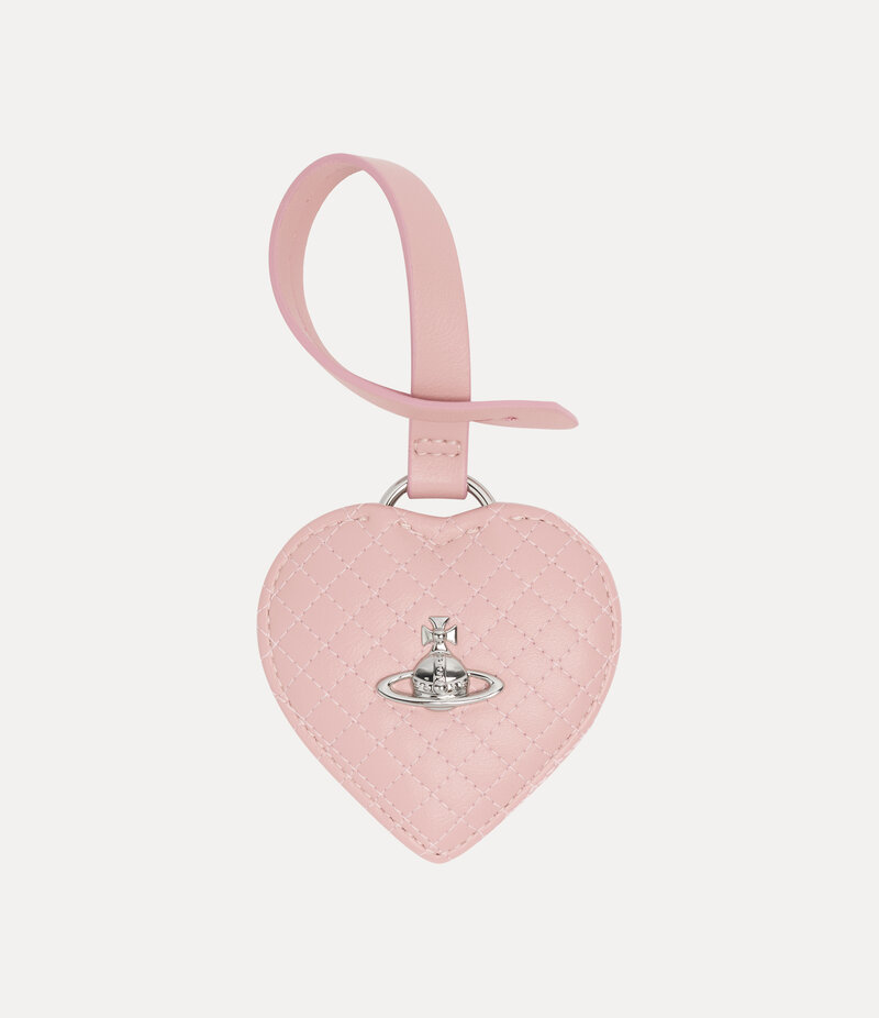 Vivienne Westwood Heart Mirror Charm in Pastel Pink