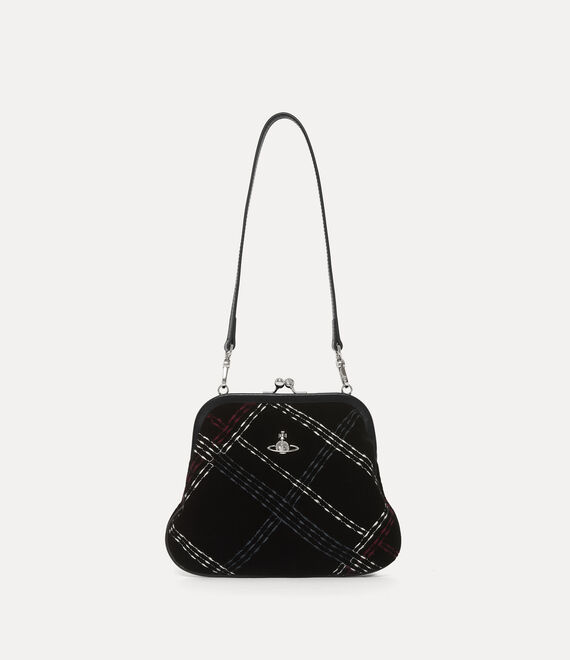 Vivienne Westwood Vivienne Clutch Velvet Check Black-multicolor