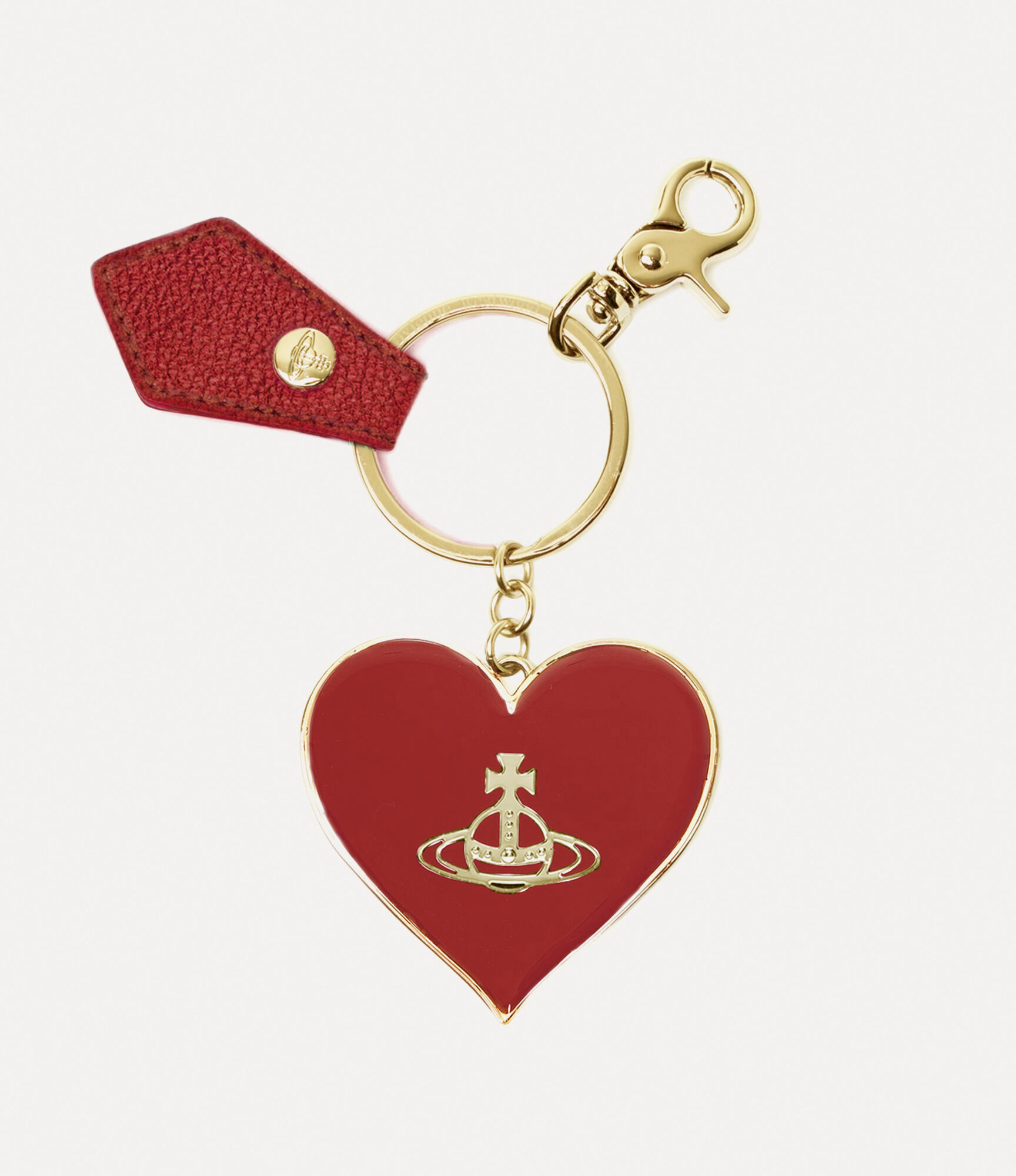 Mirror Heart Orb Keyring in VEG-GRAIN-RED-GOLD | Vivienne Westwood®