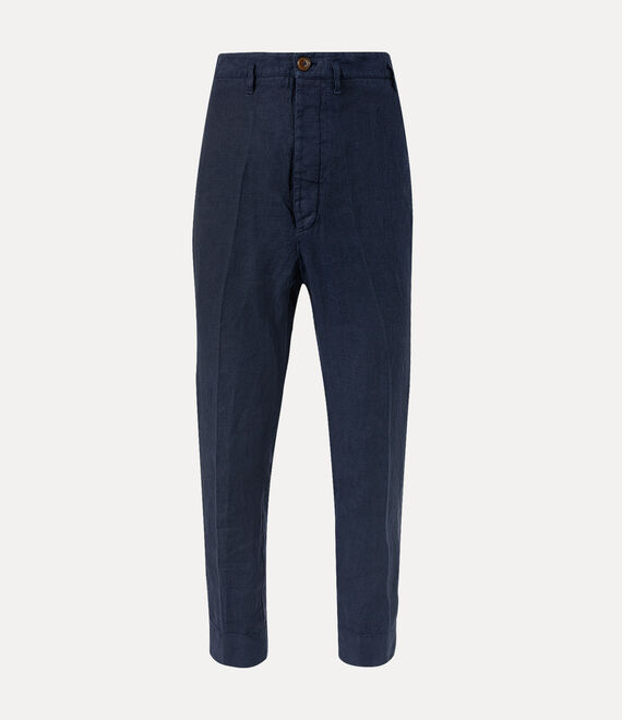 Shop Vivienne Westwood Cropped Cruise Trousers In Navy