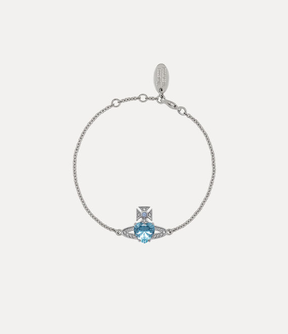 Vivienne Westwood Ariella Bracelet Silveraquamarine-cz-light-sapphire-black Brass Women