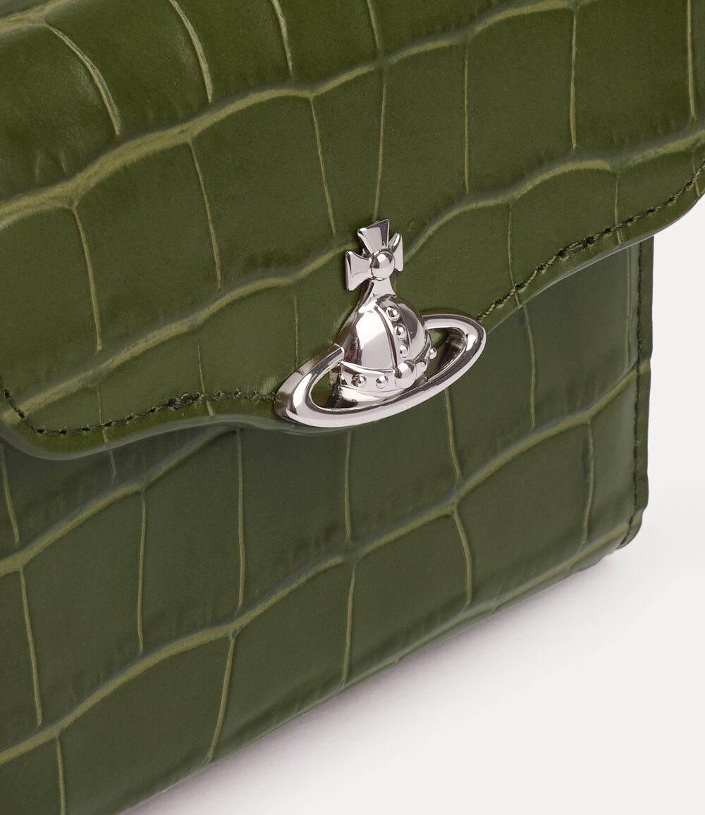 Vivienne Westwood Hunter Flap Wallet in Khaki, view 3