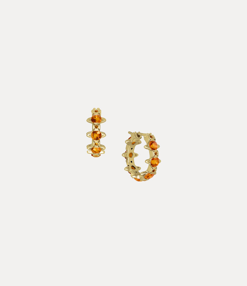 Vivienne Westwood Warwick Earrings in Gold Citrine Cz