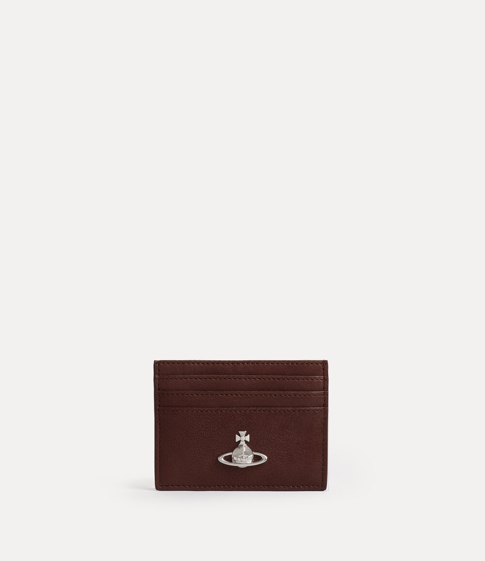 Vivienne Westwood Flat Card Holder in Chestnut