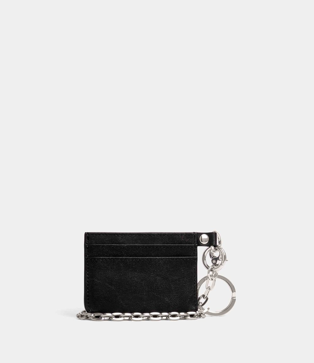 Vivienne Westwood Flat Chain Card Holder in Off Black, view 2