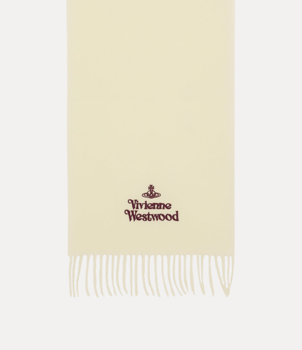 Vivienne Westwood Embroidered Scarf in White, view 3