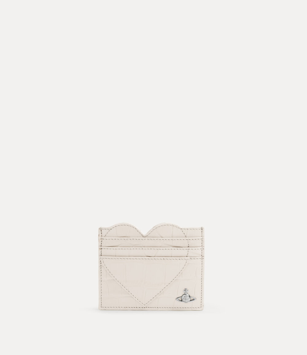 Vivienne Westwood Heart Card Holder in Pearl White