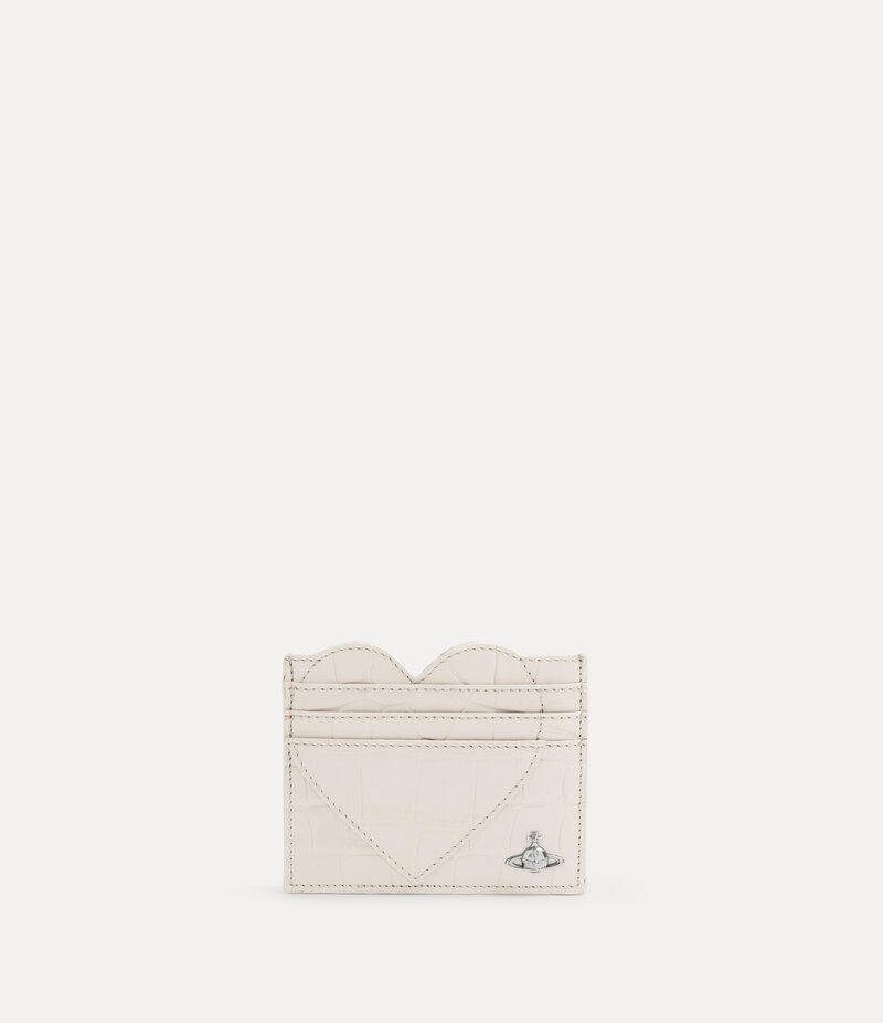 Vivienne Westwood Heart Card Holder in Pearl White
