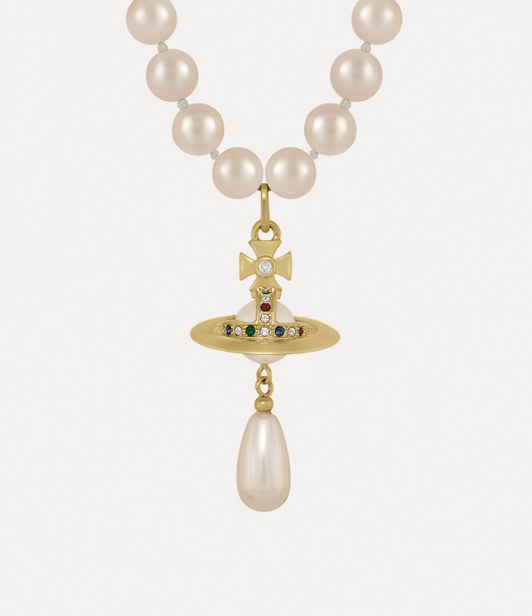 One Row Pearl Drop Choker  large image number 2