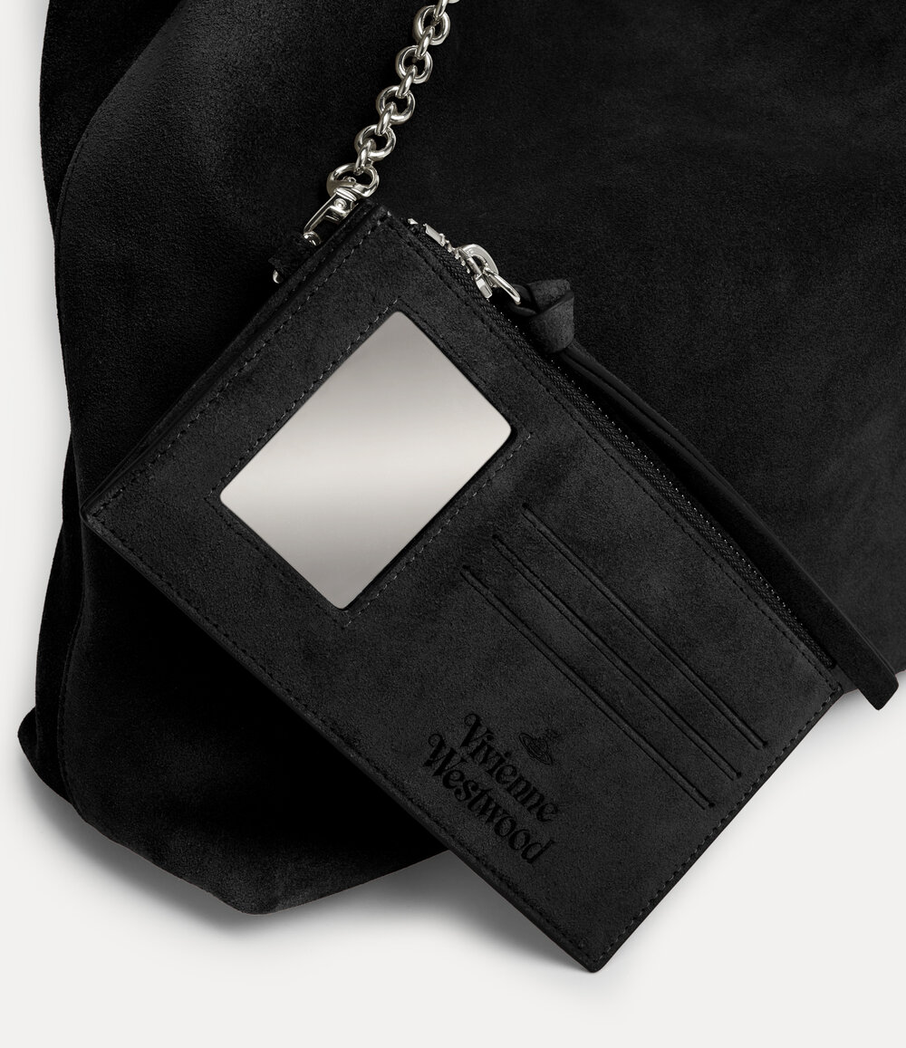 Vivienne Westwood Lottie Large Shoulder Bag in Black, view 3