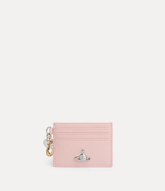 Vivienne Westwood Card Holder With Charms Pu Smooth Pastel-pink One Size Women