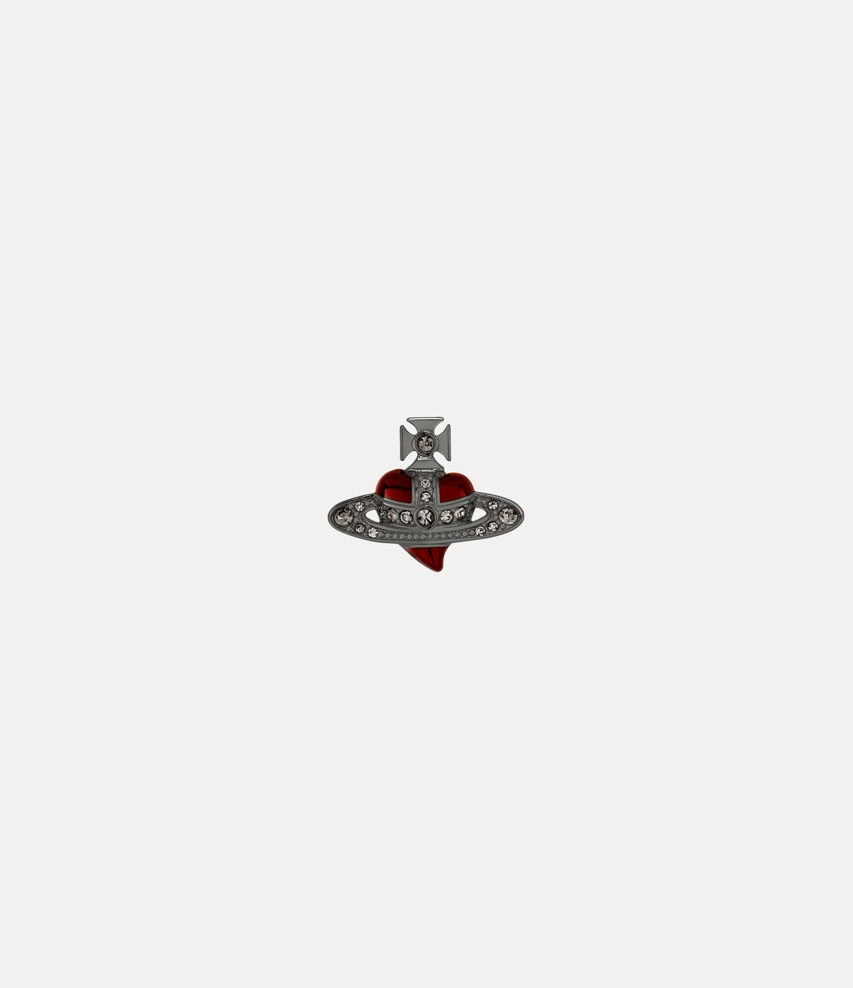 Man. Diamante Heart Single Stud