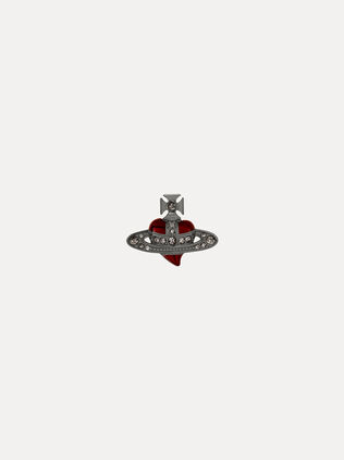 Man. Diamante Heart Single Stud