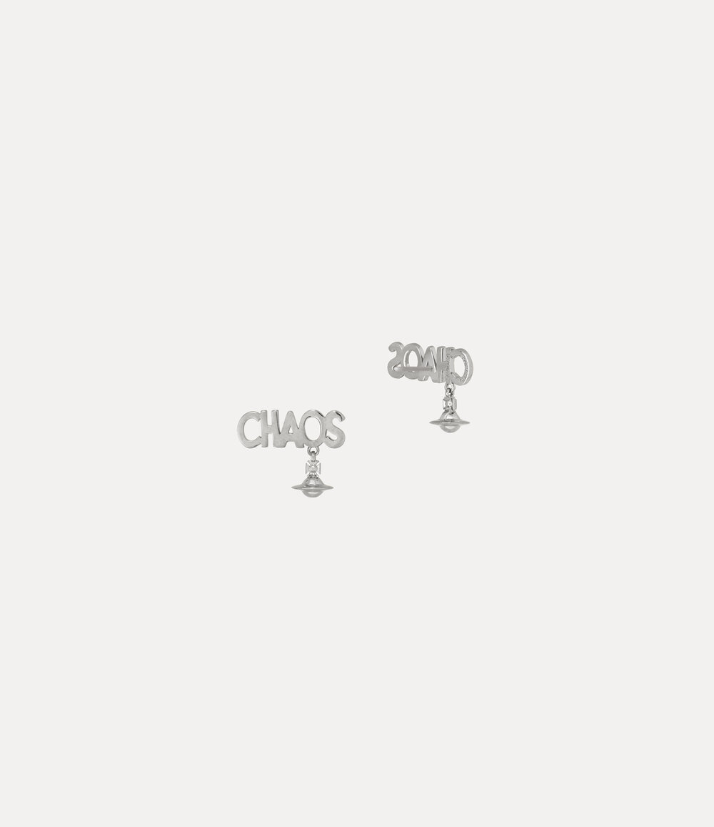 Vivienne Westwood Chaos Stud Earrings in Silver, view 2