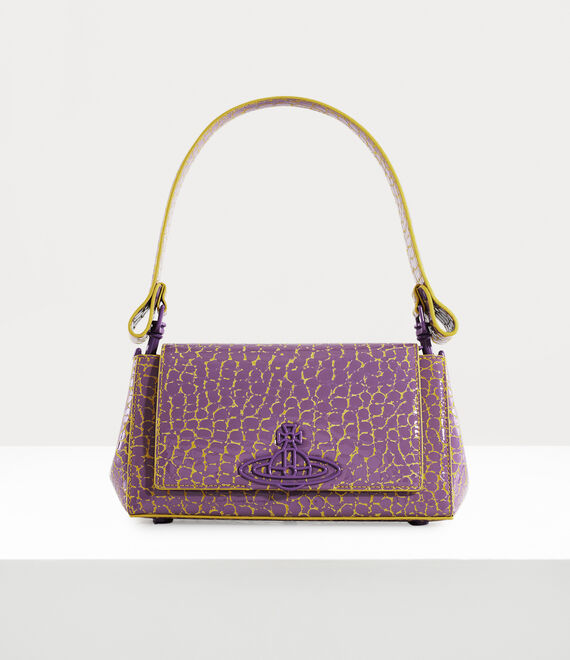 Shop Vivienne Westwood Hazel Medium Handbag In Lilac-yellow