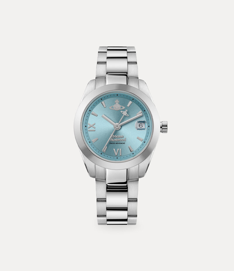 Vivienne Westwood Fenchurch Watch in Silver / Turquoise