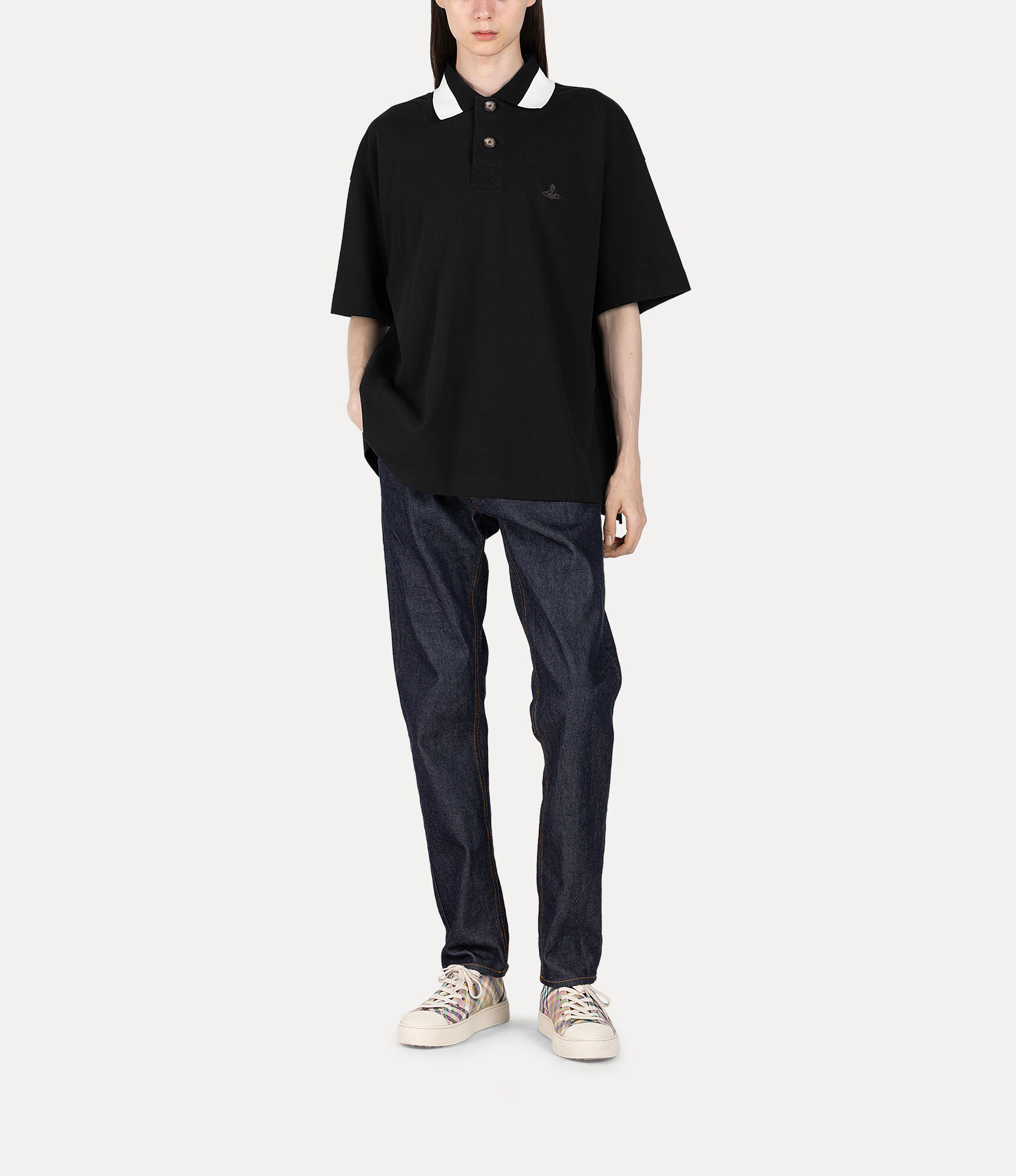 Oversized Polo in BLACK | Vivienne Westwood®
