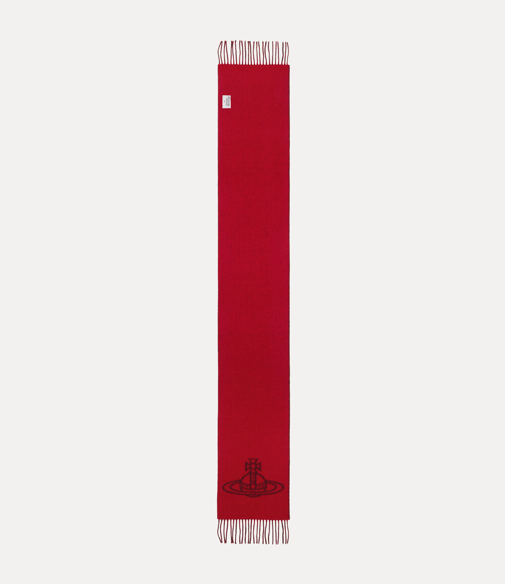 Vivienne Westwood Double Face Scarf Double Face Scarf -Black-red-orb, view 2