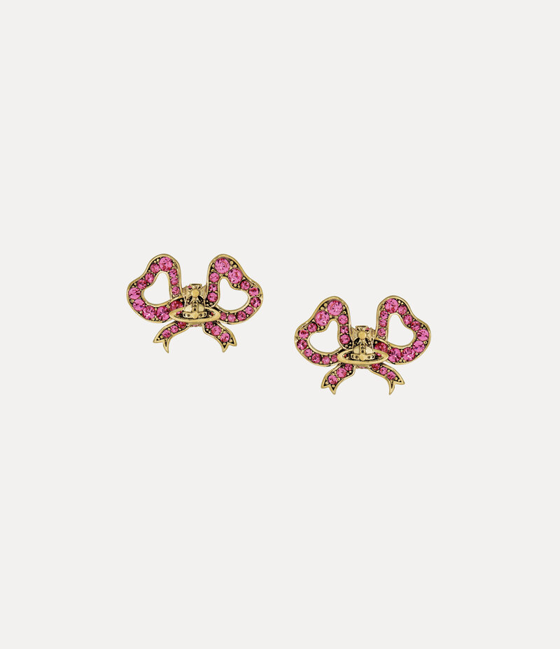 Vivienne Westwood Rigoberta Earrings -Gold-rose-crystal -Gold-rose-crystal