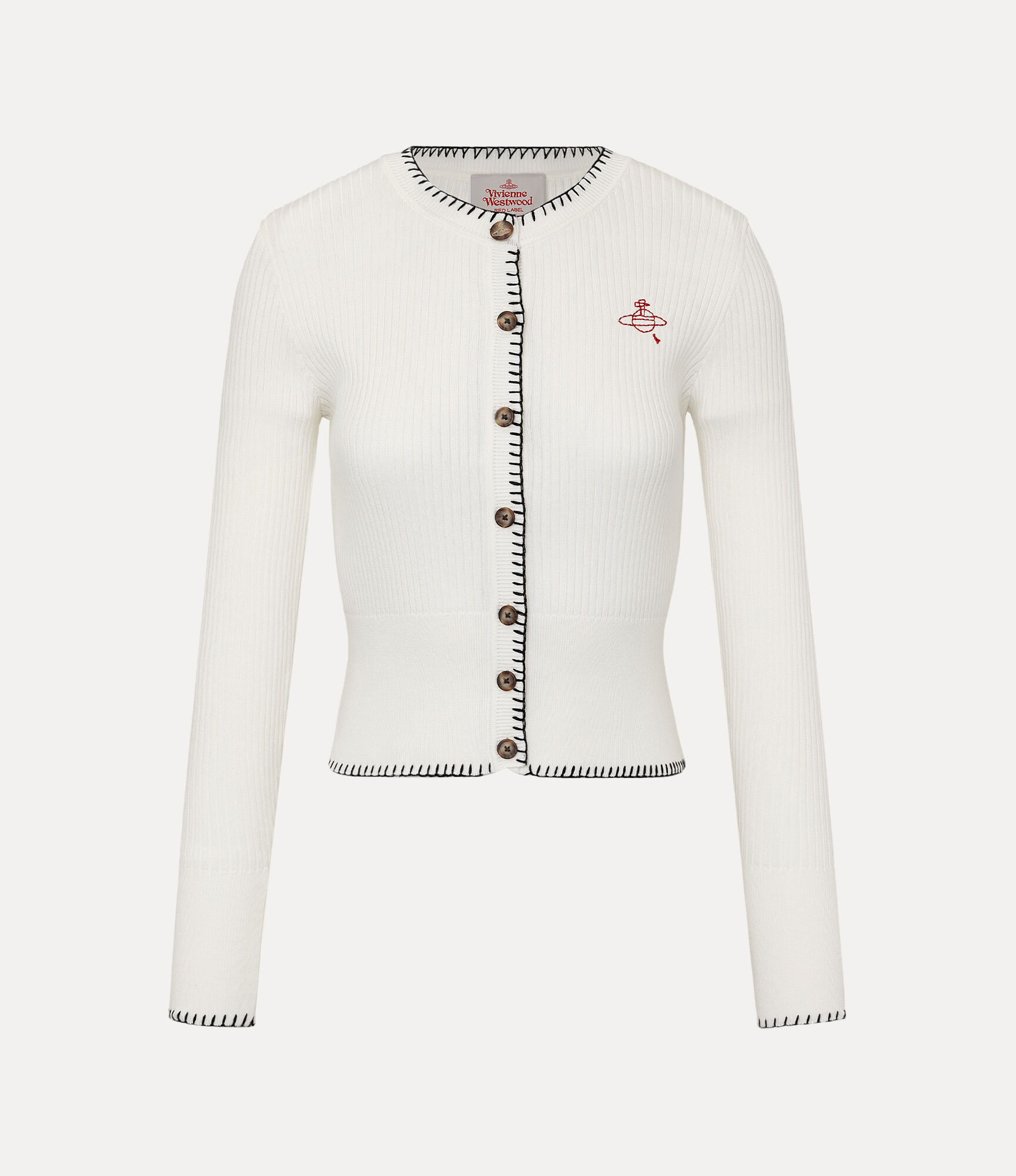 Blanket Stitch Rib Cardigan
