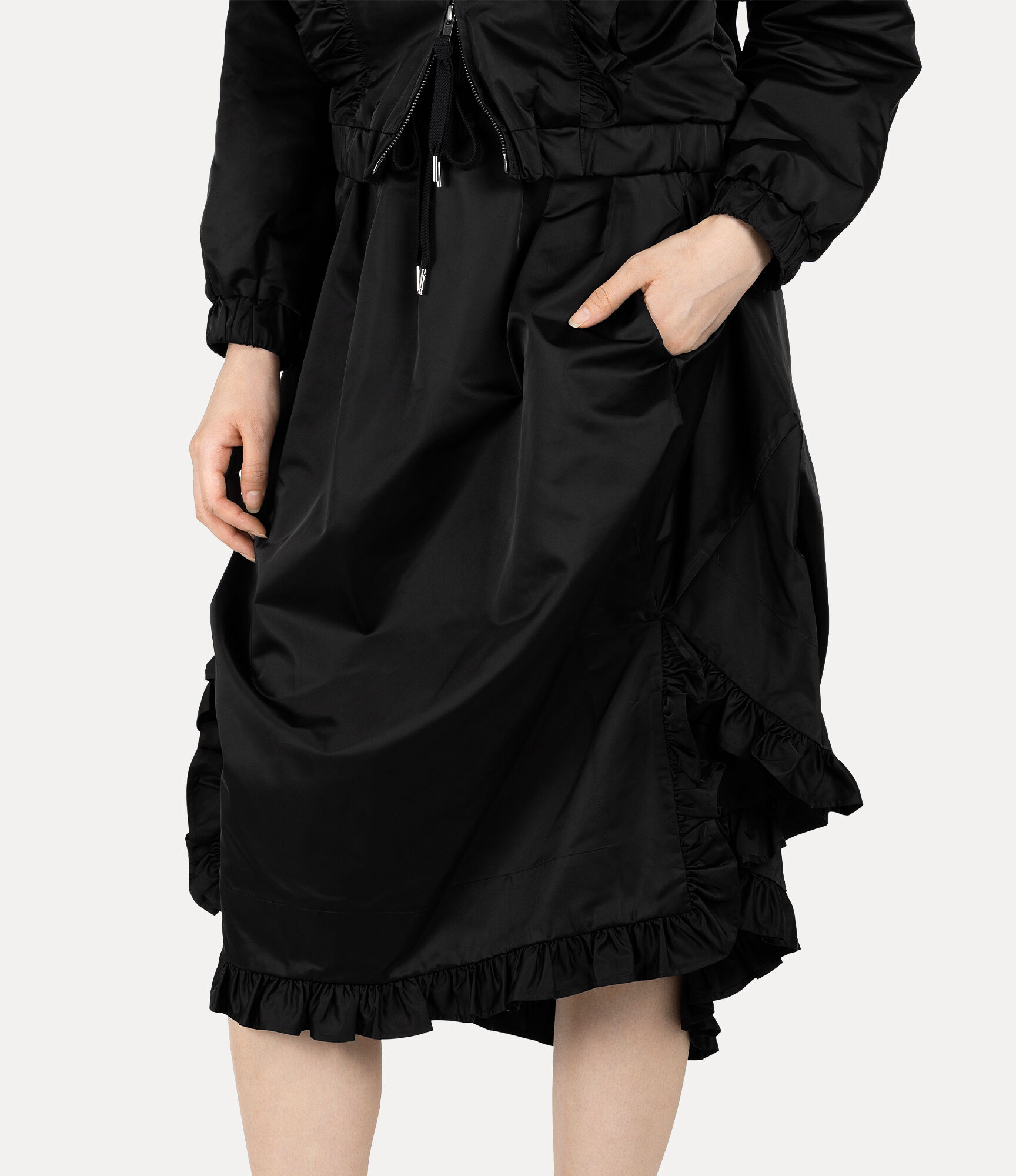 Military Satin Frill Skirt  large image number 4