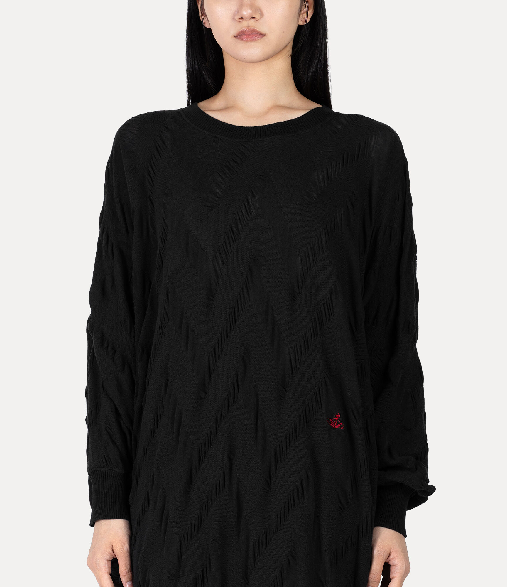 Zigzag See Through Drape Dress  large image number 4