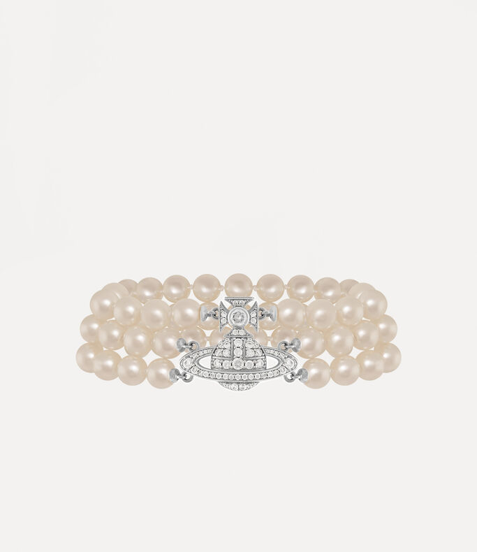 Graziella Three Row Pearl Bracelet